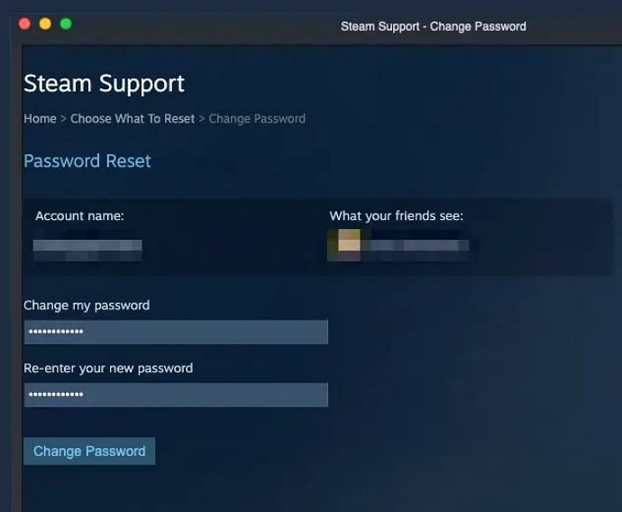 Как изменить пароль в стим